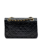 Shoulder Bag Classic Double Flap 23 Black Quilted Lambskin Leather