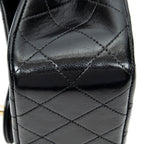 Shoulder Bag Classic Double Flap 23 Black Quilted Lambskin Leather