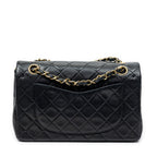 Shoulder Bag Classic Double Flap 23 Black Quilted Lambskin Leather