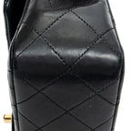 Shoulder Bag Classic Double Flap 23 Black Quilted Lambskin Leather