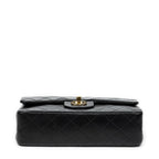 Shoulder Bag Classic Double Flap 23 Black Quilted Lambskin Leather