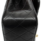 Shoulder Bag Classic Double Flap 23 Black Quilted Lambskin Leather