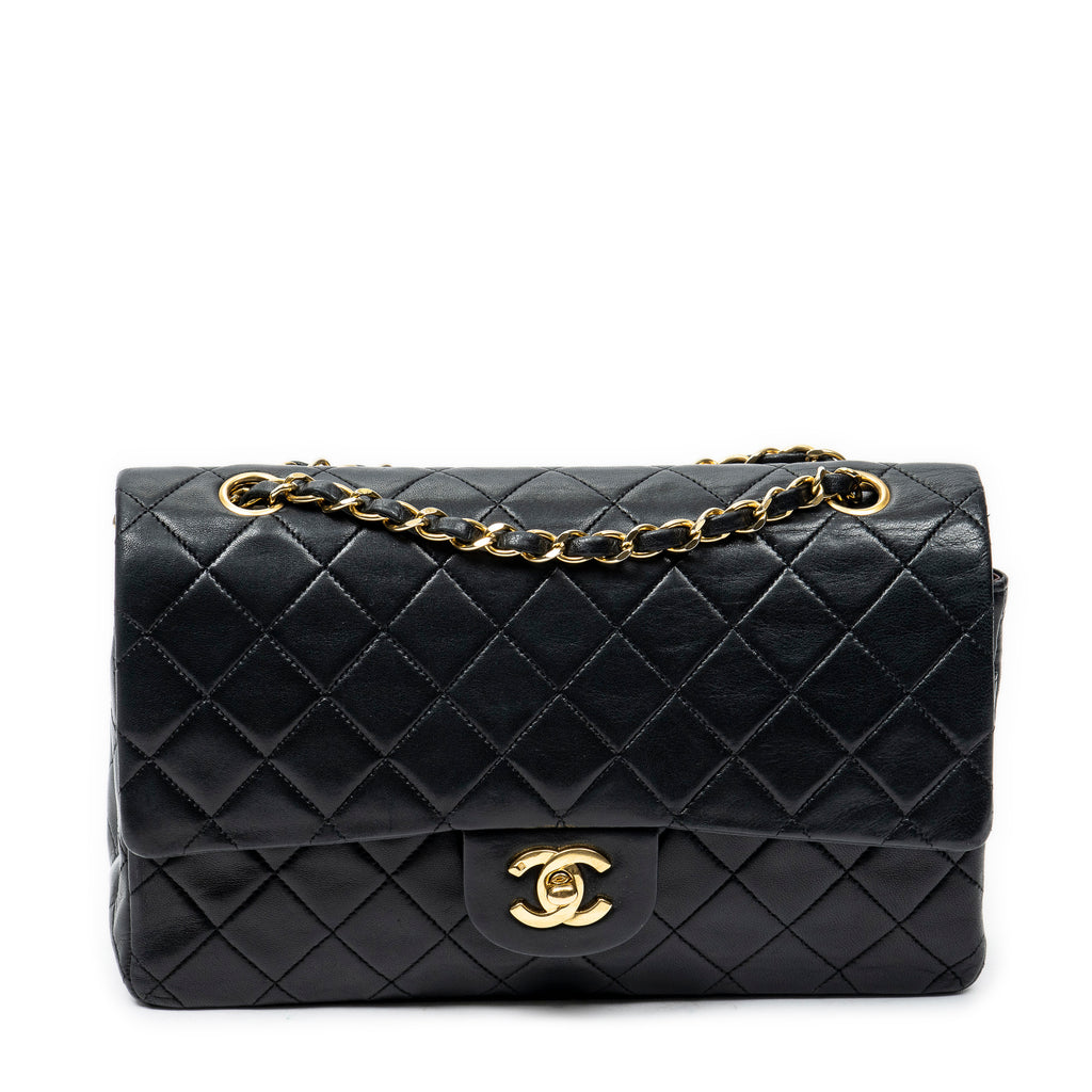Shoulder Bag Classic Double Flap 26 Black Quilted Lambskin Leather