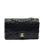 Shoulder Bag Classic Double Flap 26 Black Quilted Lambskin Leather