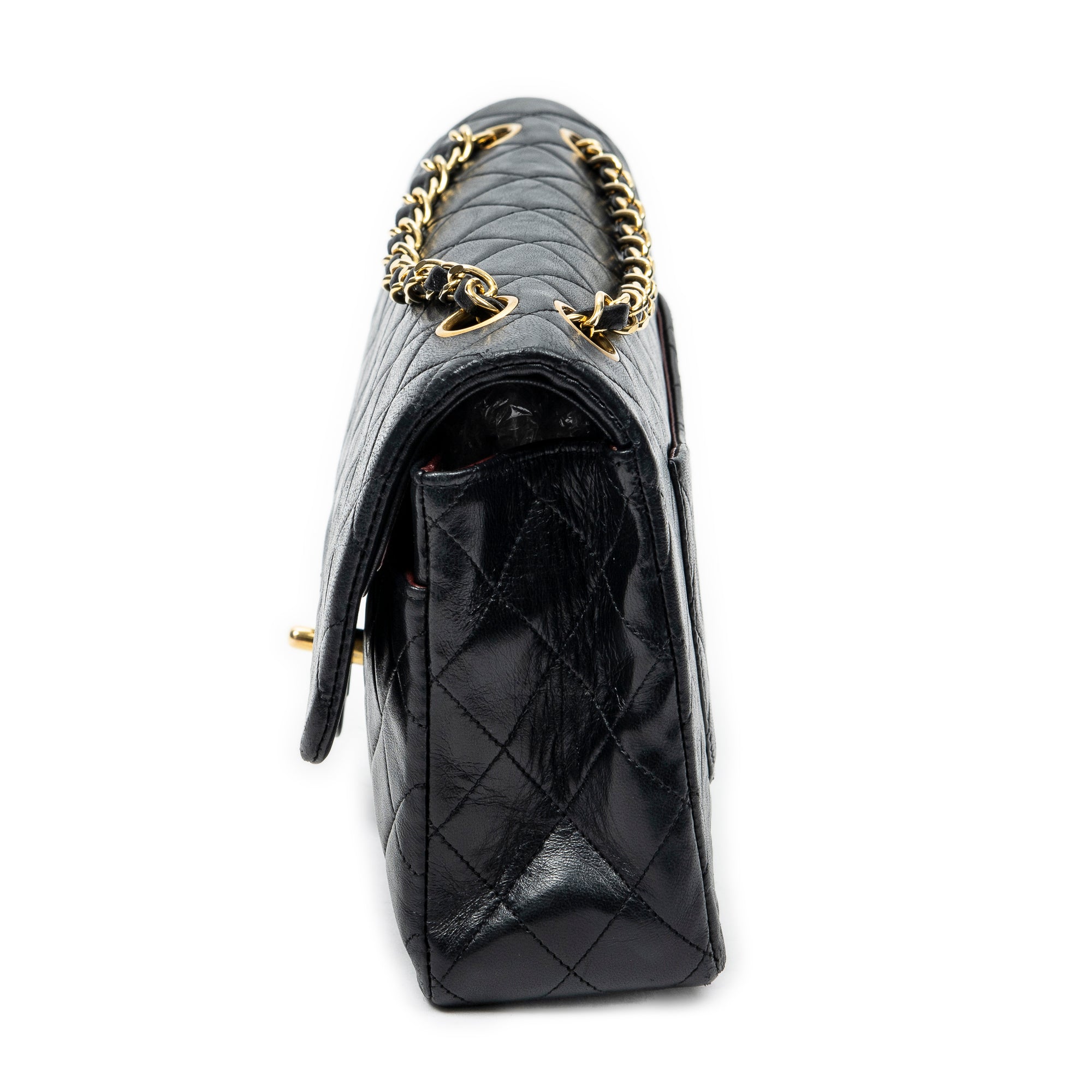 Shoulder Bag Classic Double Flap 26 Black Quilted Lambskin Leather