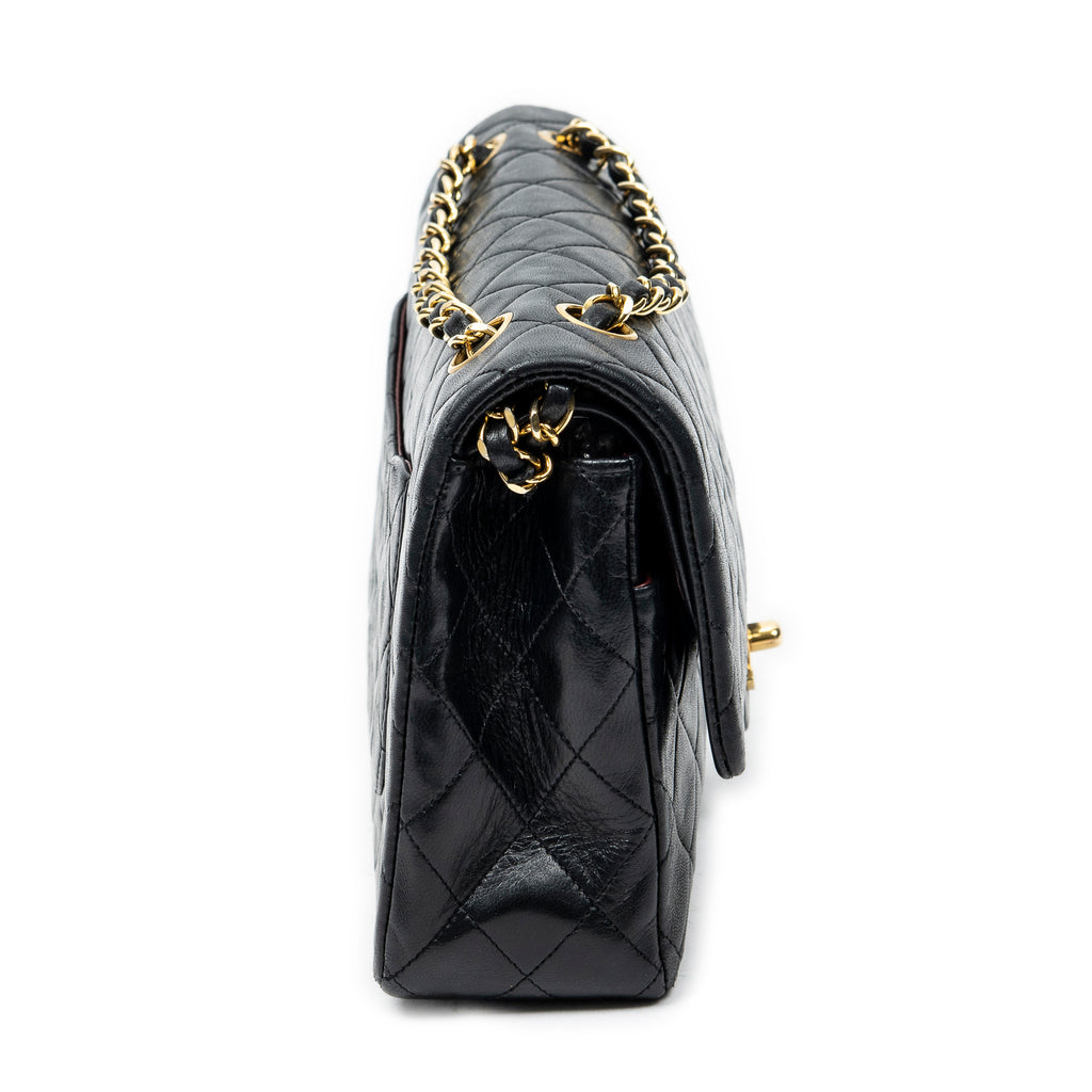 Shoulder Bag Classic Double Flap 26 Black Quilted Lambskin Leather