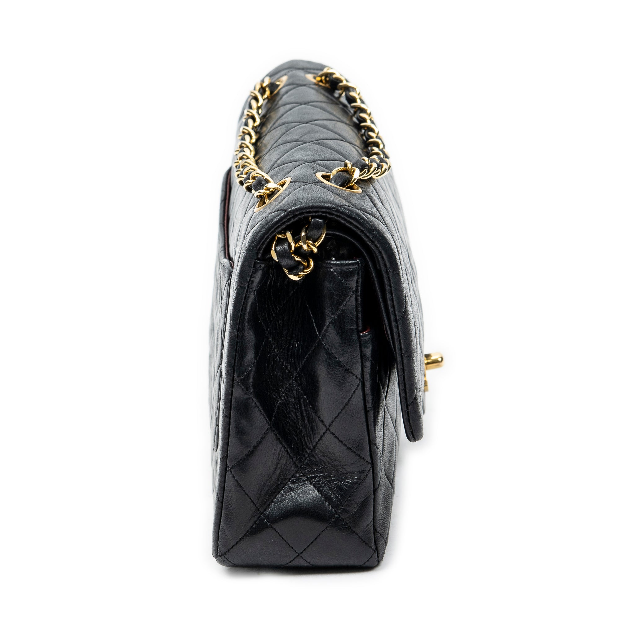 Shoulder Bag Classic Double Flap 26 Black Quilted Lambskin Leather