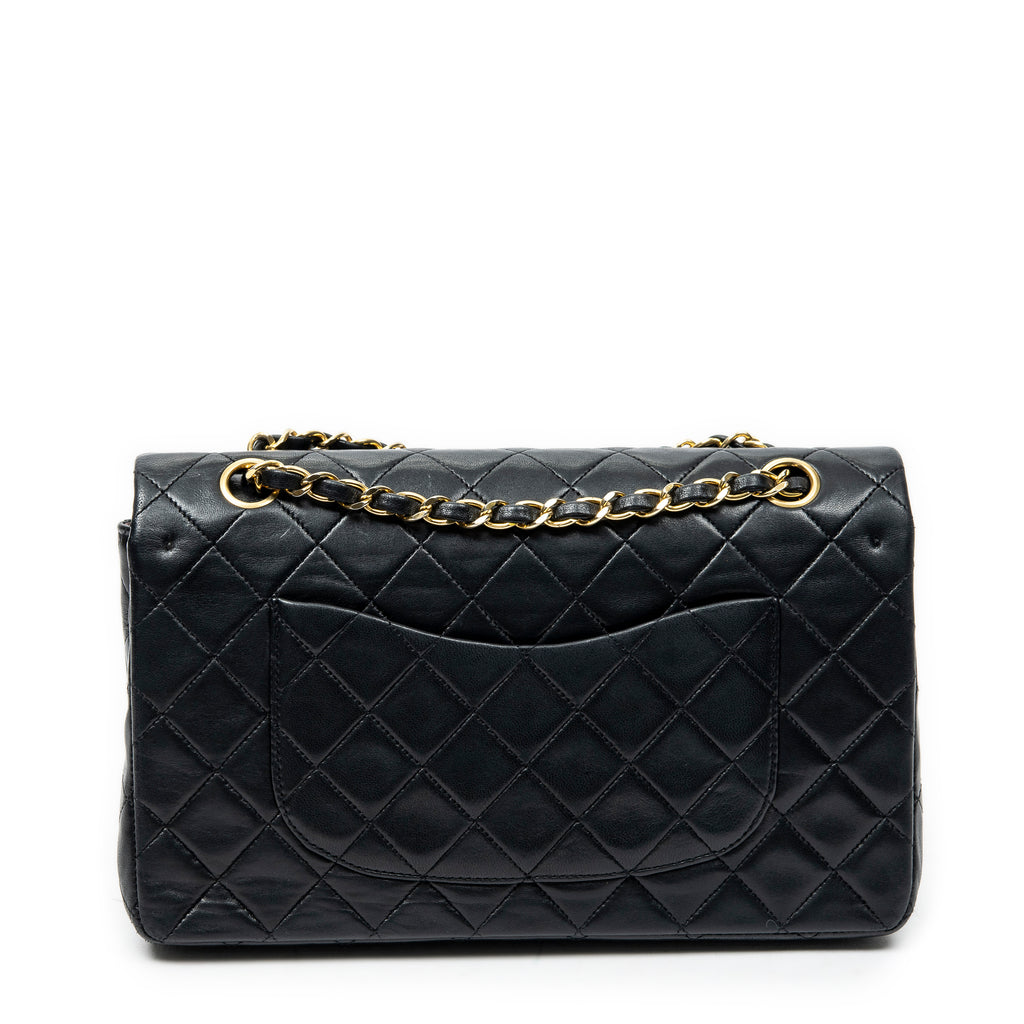 Shoulder Bag Classic Double Flap 26 Black Quilted Lambskin Leather