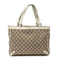 Shoulder Bag Medium Abbey D-Ring Tote Ivory Monogrammed Canvas