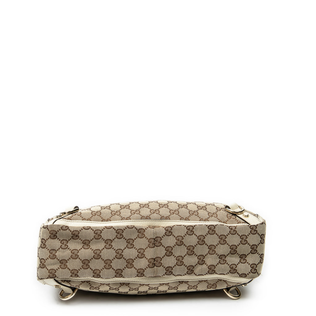 Shoulder Bag Medium Abbey D-Ring Tote Ivory Monogrammed Canvas