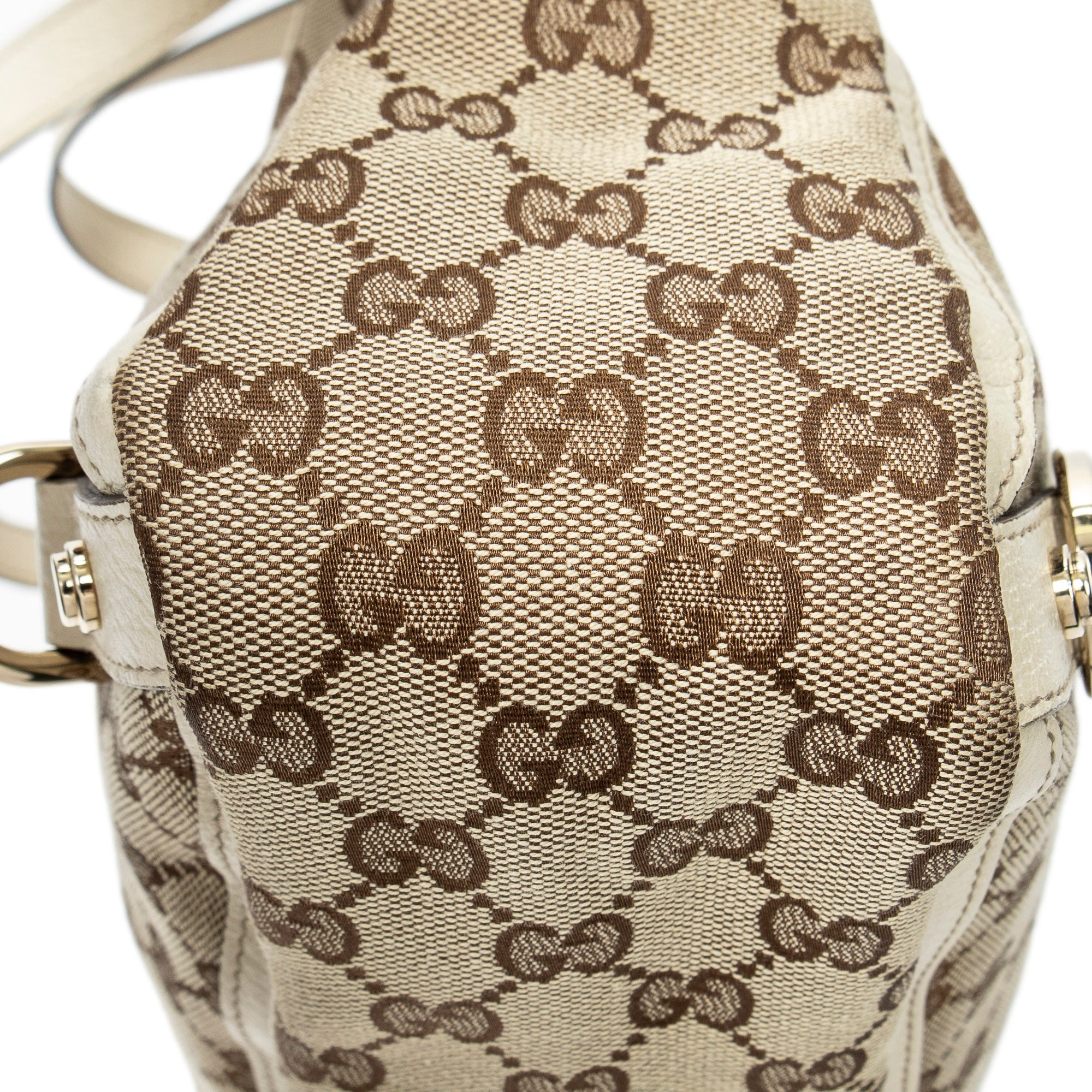 Shoulder Bag Medium Abbey D-Ring Tote Ivory Monogrammed Canvas