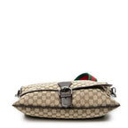 Shoulder Bag Large Flap Messenger Brown Monogrammed Canvas