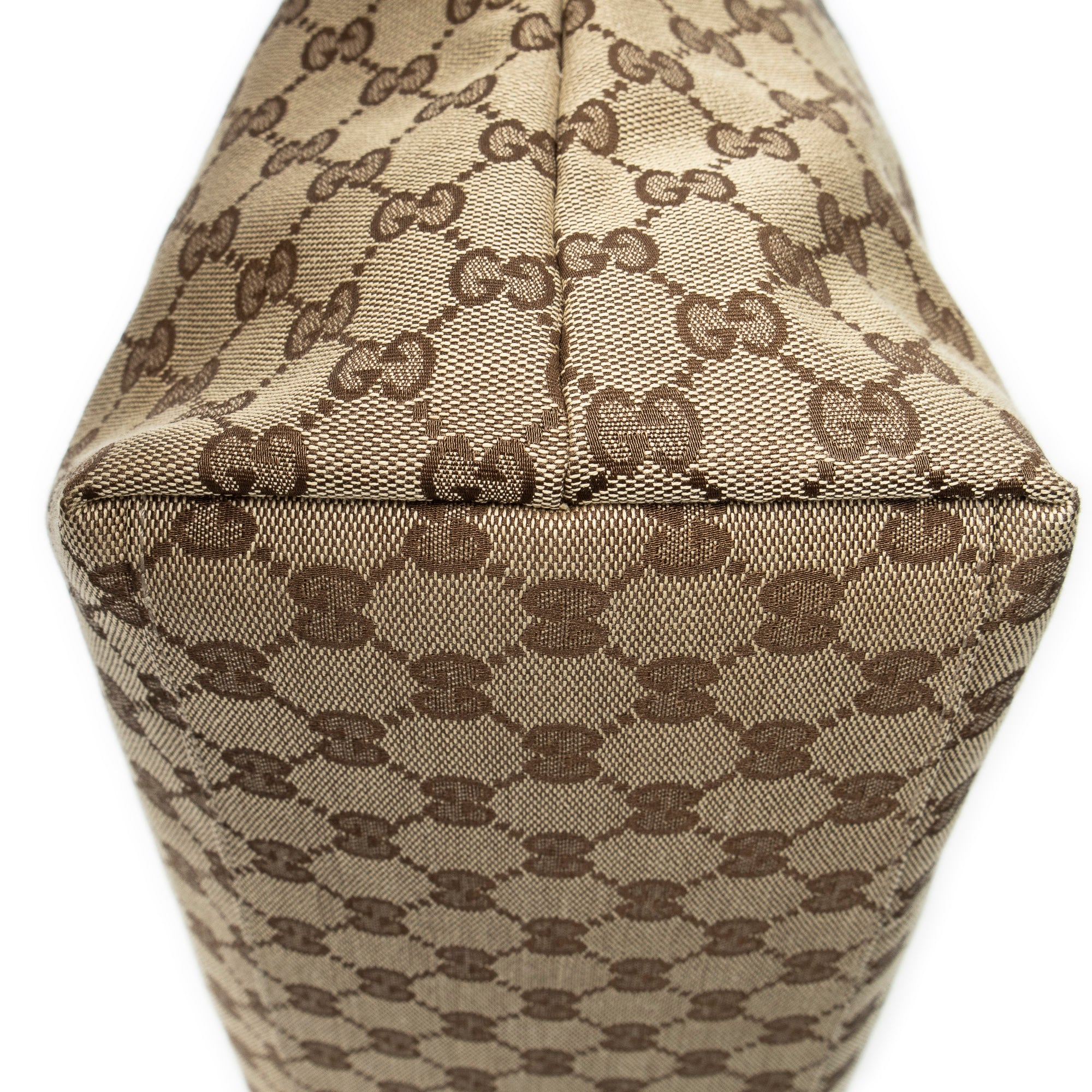 Sac à Bandoulière Web Large Sac à Langer Toile Monogrammée Taupe