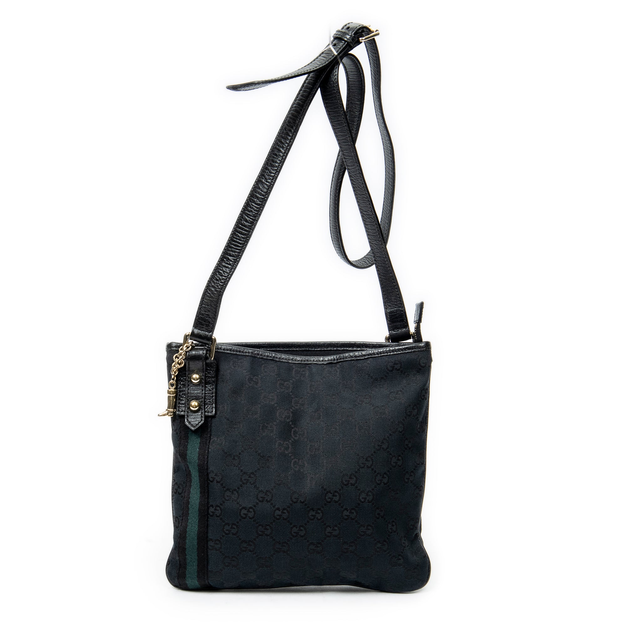 Shoulder Bag Web Jolicoeur Crossbody Black Monogrammed Canvas