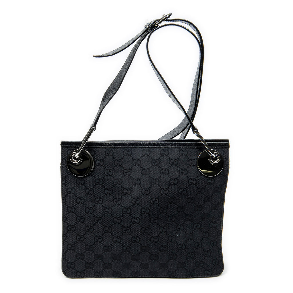 Bandolera Eclipse Square de Lona Monogrammed Negra