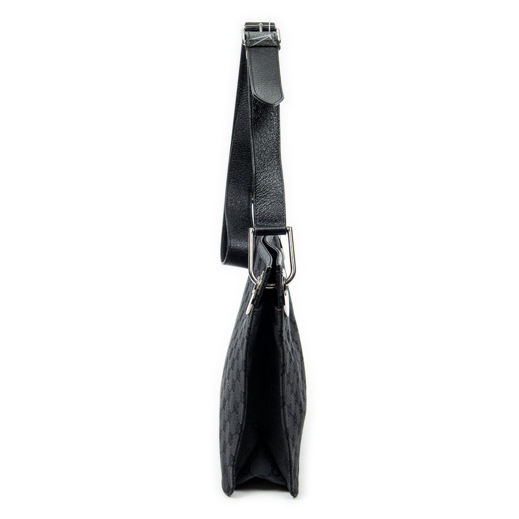 Shoulder Bag Eclipse Square Crossbody Black Monogrammed Canvas