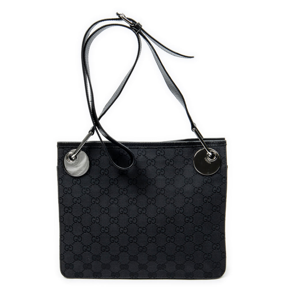 Bandolera Eclipse Square de Lona Monogrammed Negra