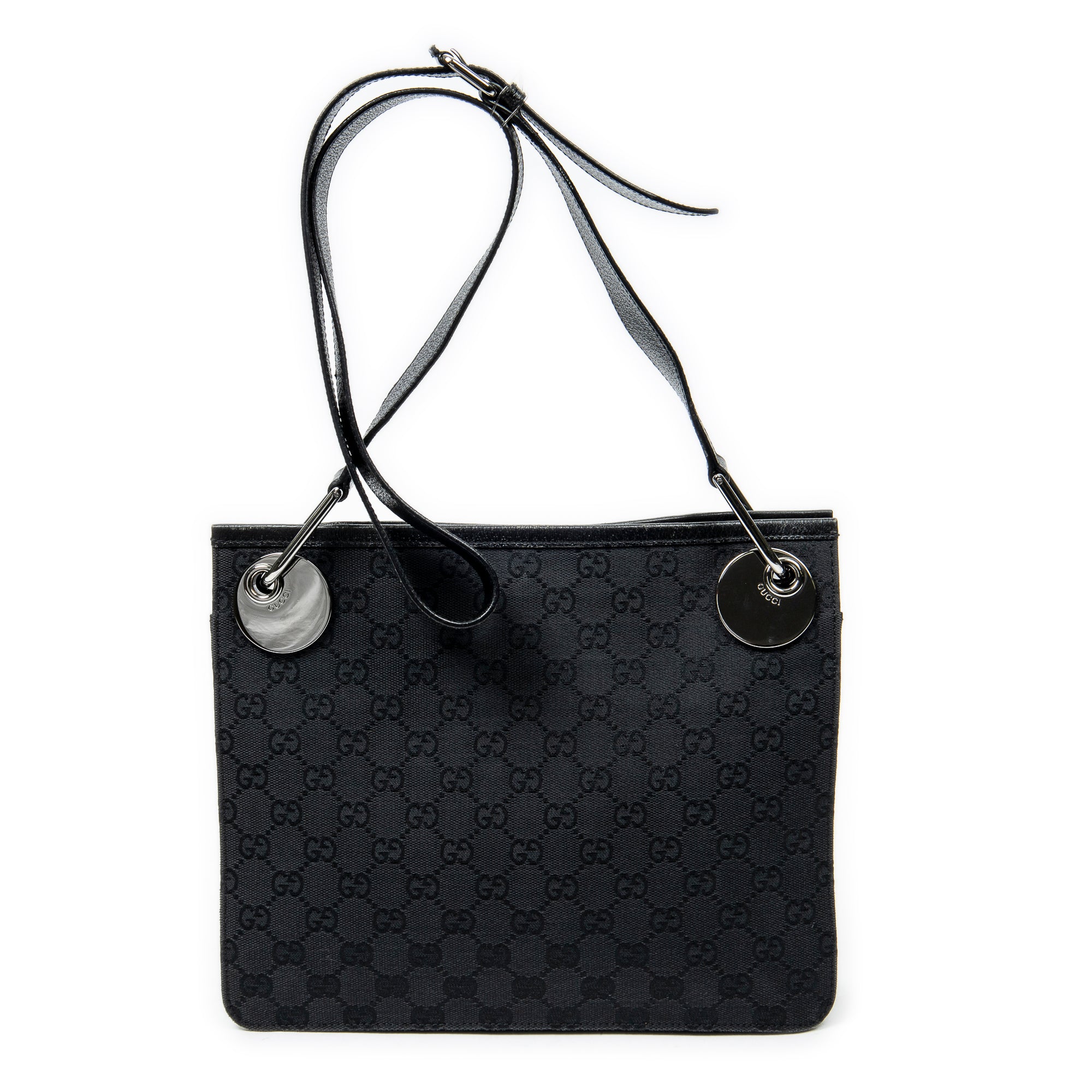 Bandolera Eclipse Square de Lona Monogrammed Negra