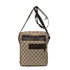 Shoulder Bag Front Pocket Messenger Brown Monogrammed Canvas