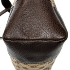 Sac à bandoulière Joy Messenger en toile monogrammée marron