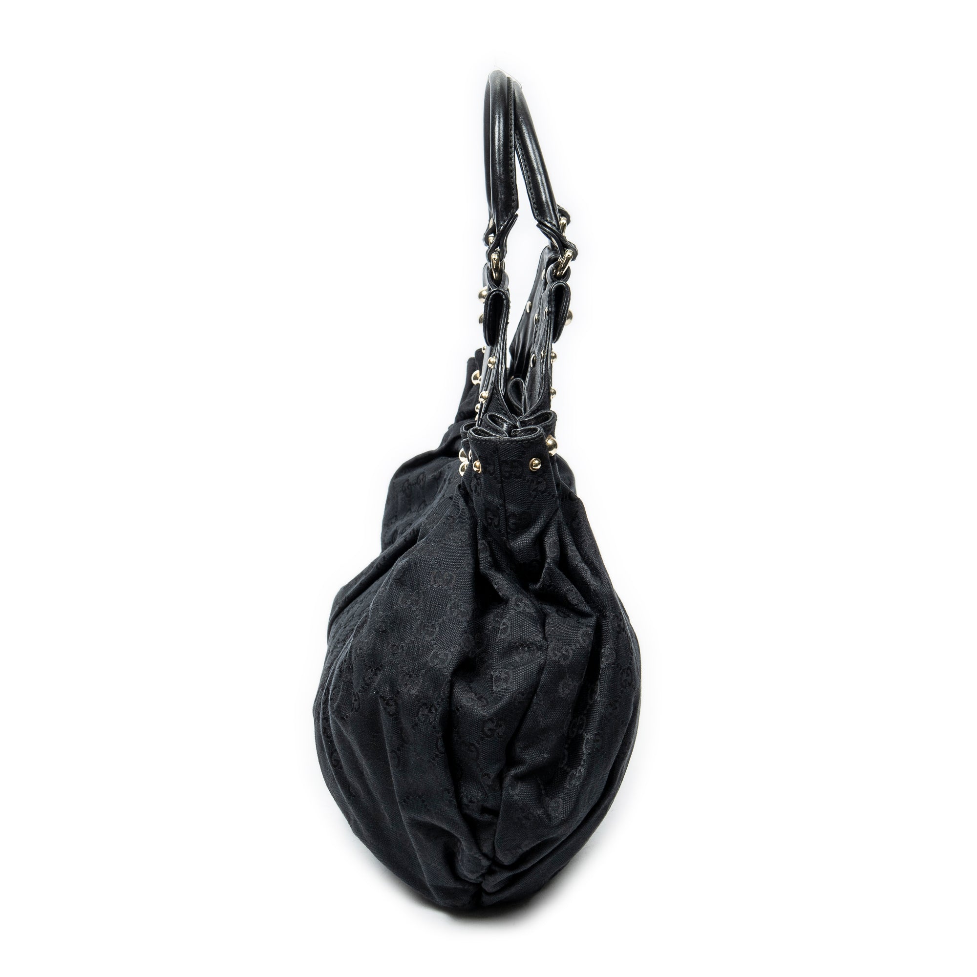 Shoulder Bag Large Studded Pelham Tote Black Monogrammed Canvas