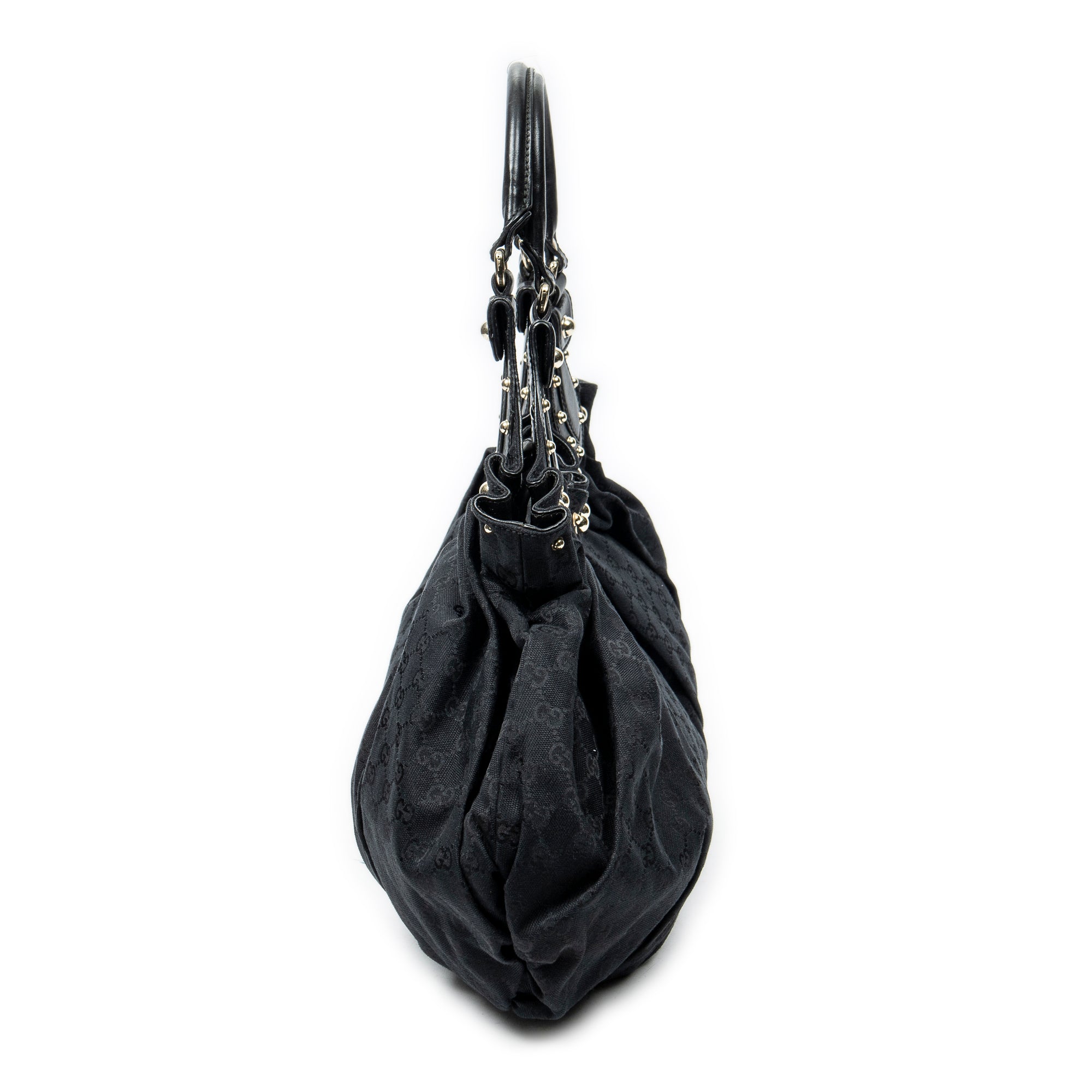 Shoulder Bag Large Studded Pelham Tote Black Monogrammed Canvas
