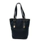 Shoulder Bag Charmy Bucket Tote Black Monogrammed Canvas