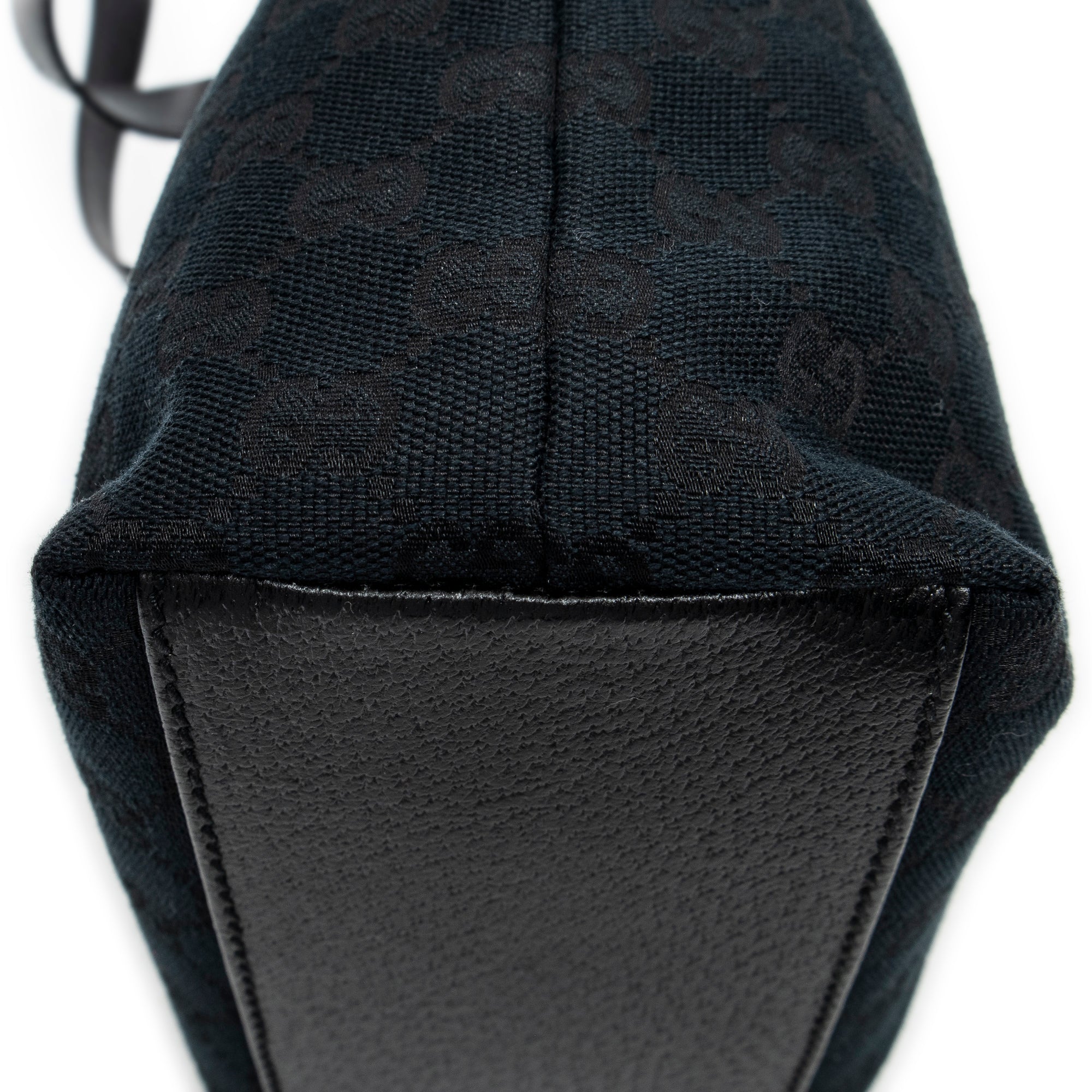 Shoulder Bag Charmy Bucket Tote Black Monogrammed Canvas