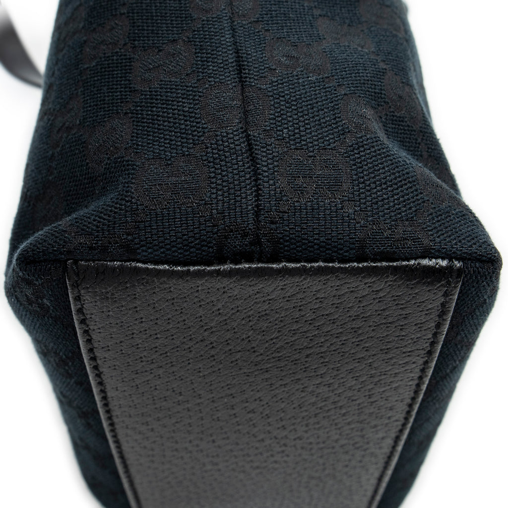 Shoulder Bag Charmy Bucket Tote Black Monogrammed Canvas