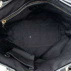 Shoulder Bag Charmy Bucket Tote Black Monogrammed Canvas