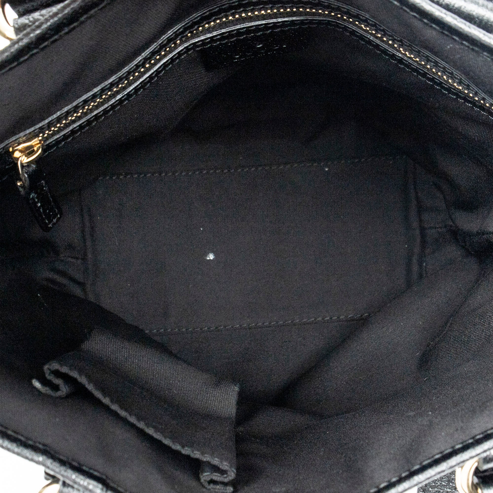 Shoulder Bag Charmy Bucket Tote Black Monogrammed Canvas