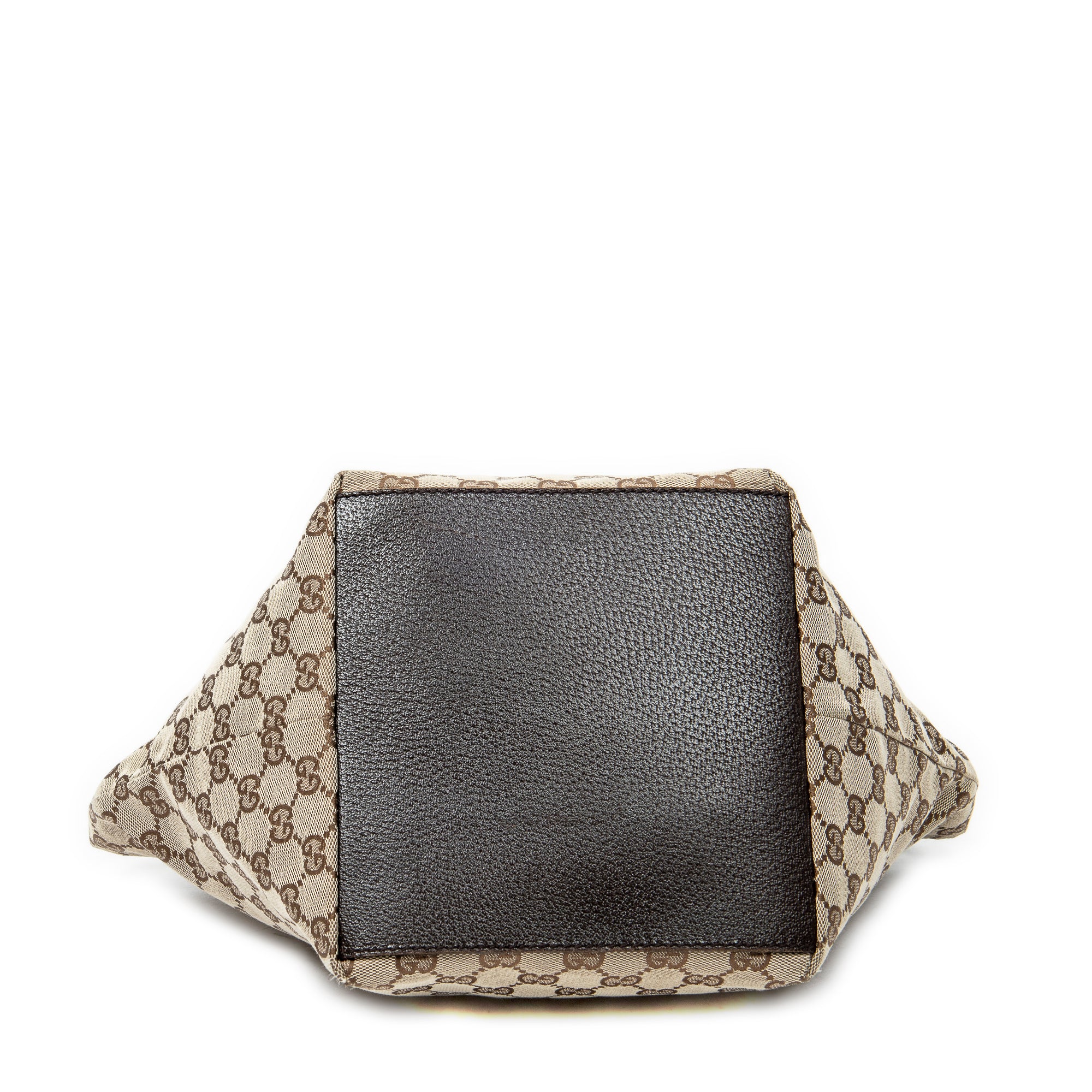 Shoulder Bag Small Web Trapeze Tote Brown Monogrammed Canvas