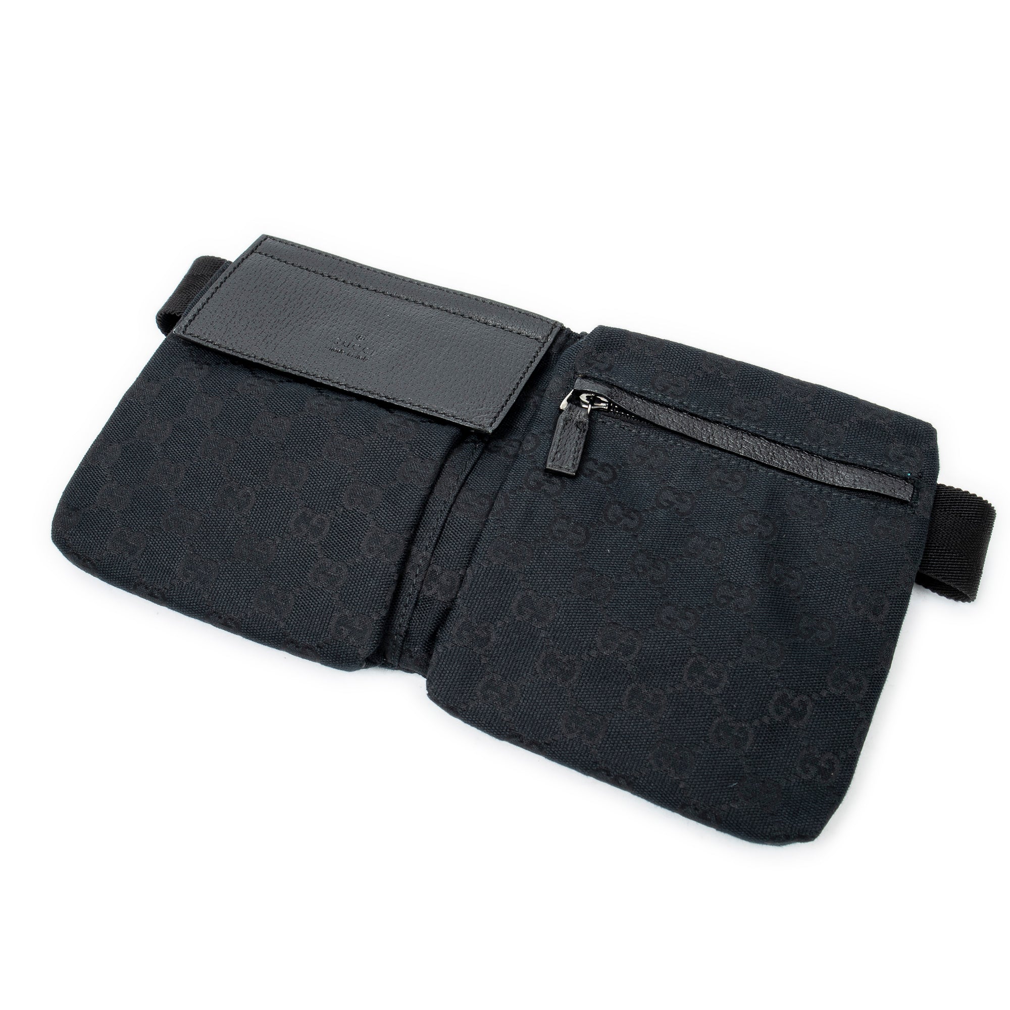 Waist Bag Waist Pouch Black Monogrammed Canvas
