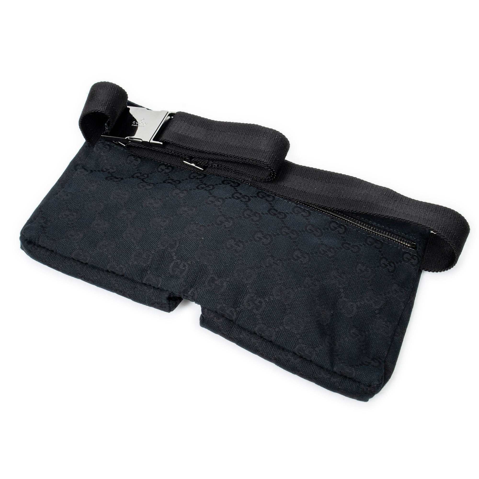 Waist Bag Waist Pouch Black Monogrammed Canvas