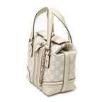 Shoulder Bag Web Treasure Boston Ivory Guccissima Leather