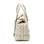 Shoulder Bag Web Treasure Boston Ivory Guccissima Leather
