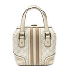Shoulder Bag Web Treasure Boston Ivory Guccissima Leather