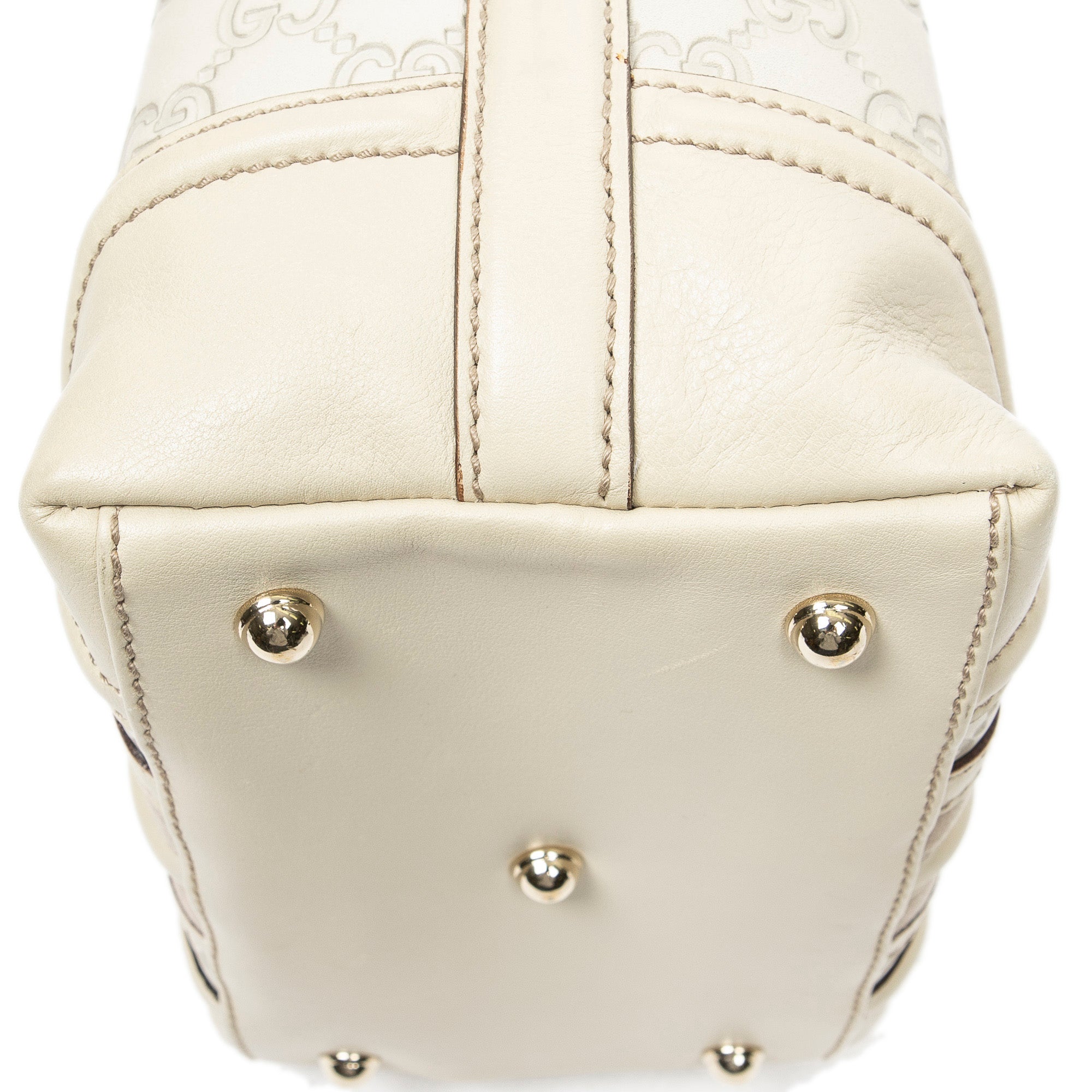 Shoulder Bag Web Treasure Boston Ivory Guccissima Leather