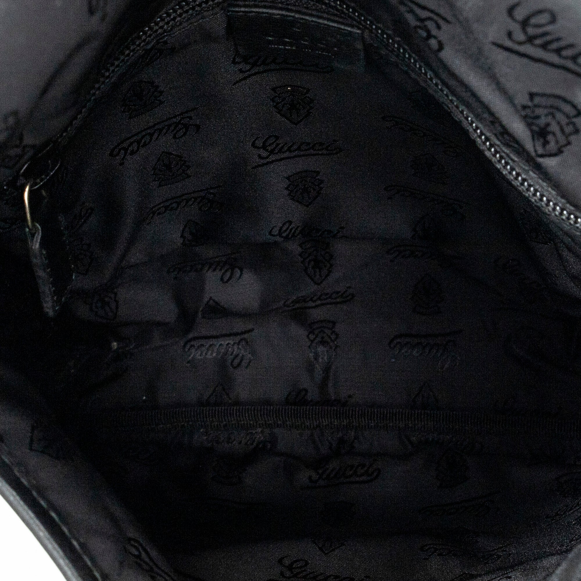 Shoulder Bag Small Flap Messenger Black Guccissima Leather