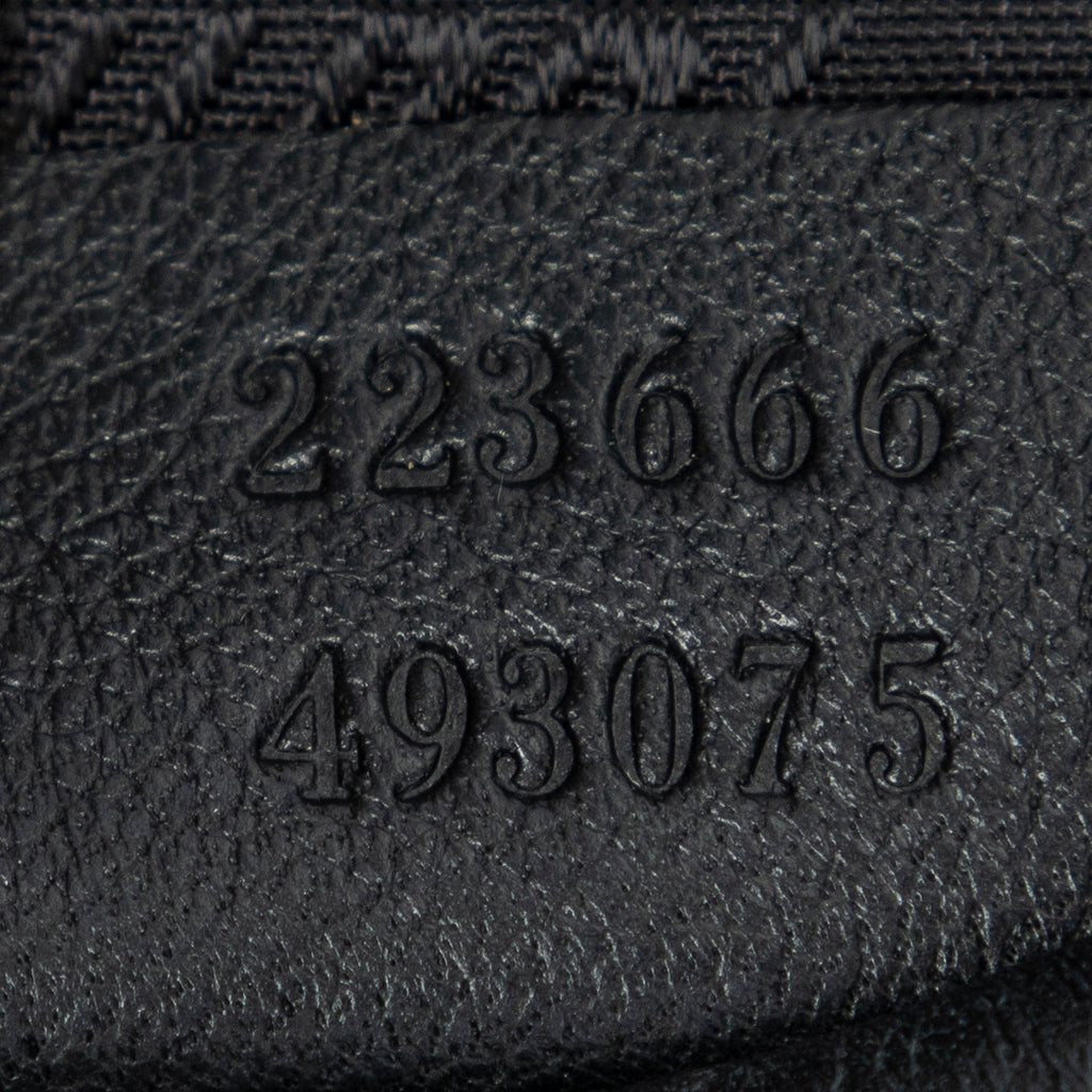 Shoulder Bag Small Flap Messenger Black Guccissima Leather