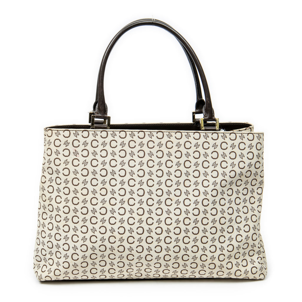 Bolso de Hombro Vintage Horizontal Beige Lona Macadam