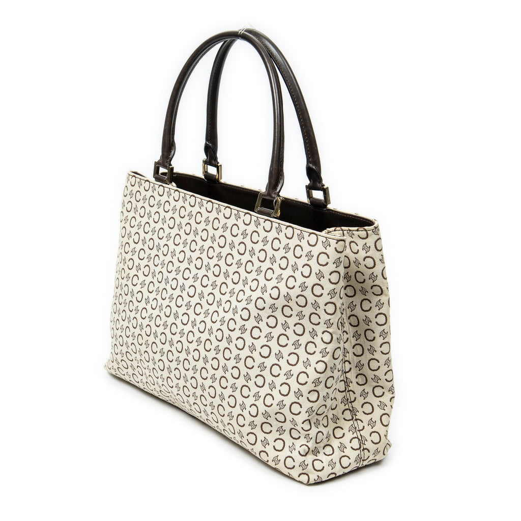 Bolso de Hombro Vintage Horizontal Beige Lona Macadam