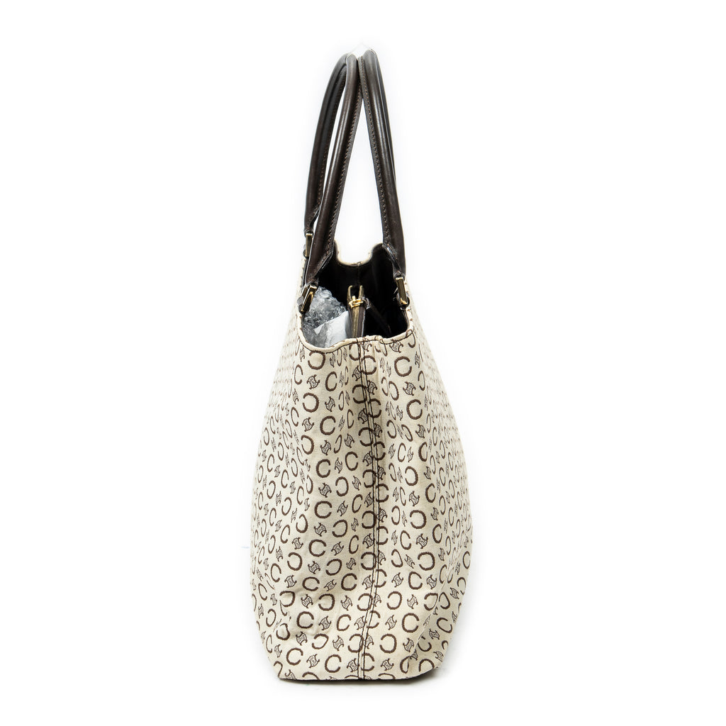 Bolso de Hombro Vintage Horizontal Beige Lona Macadam