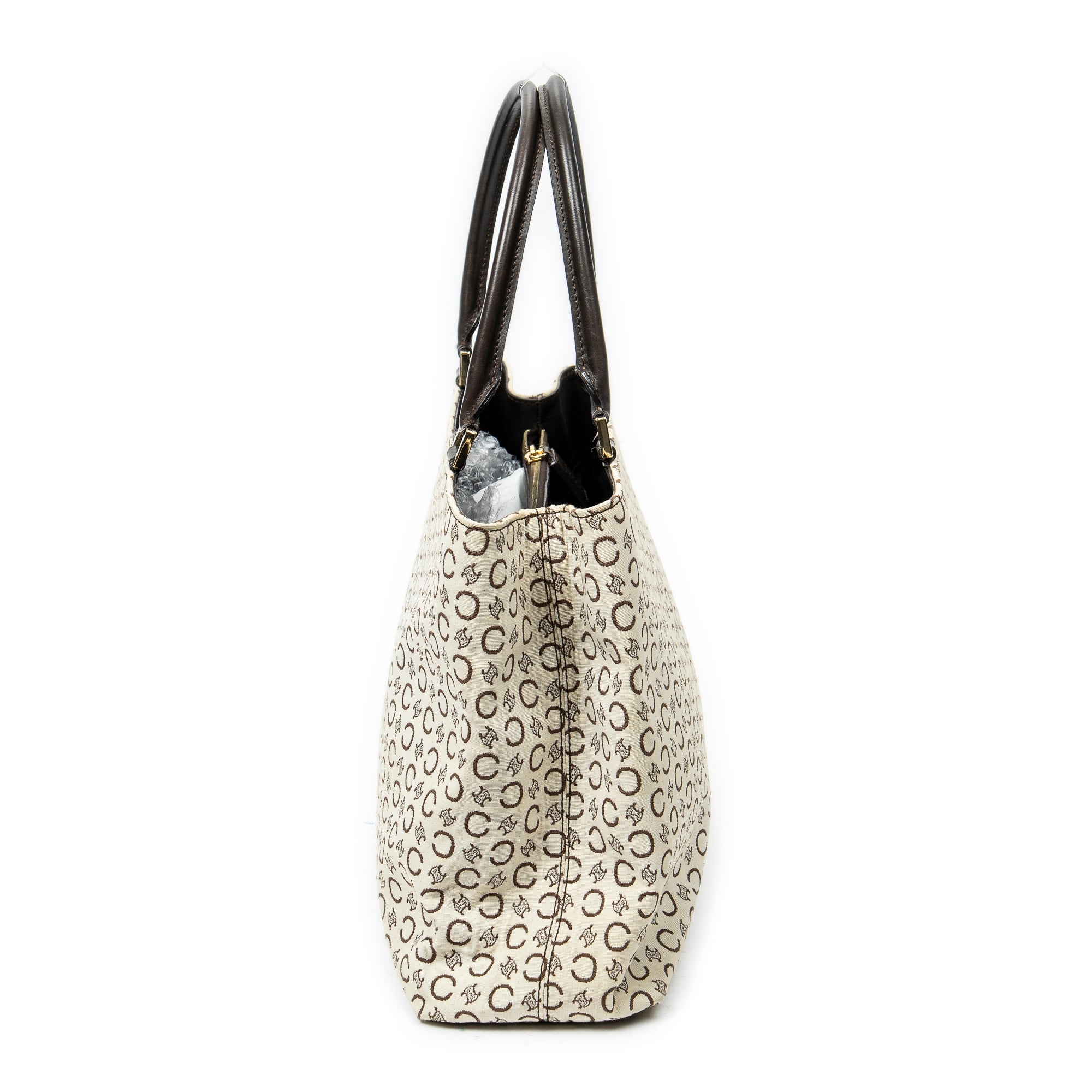 Bolso de Hombro Vintage Horizontal Beige Lona Macadam