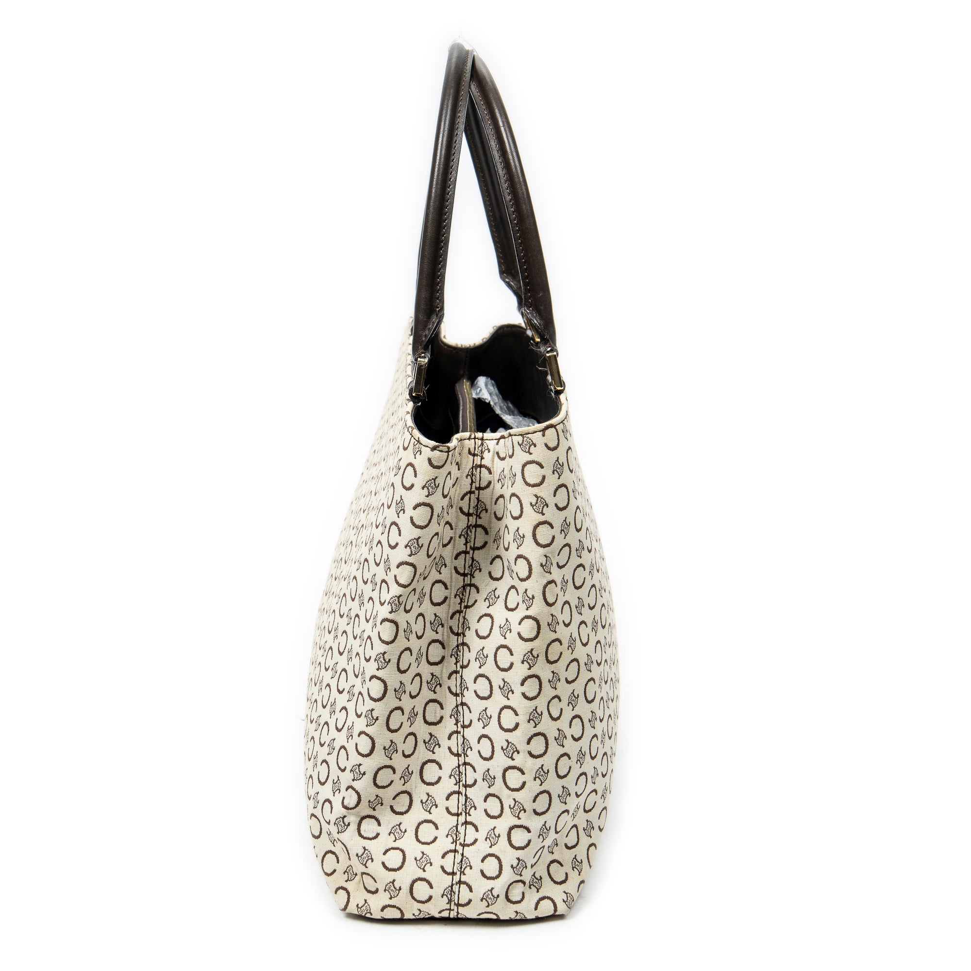 Bolso de Hombro Vintage Horizontal Beige Lona Macadam