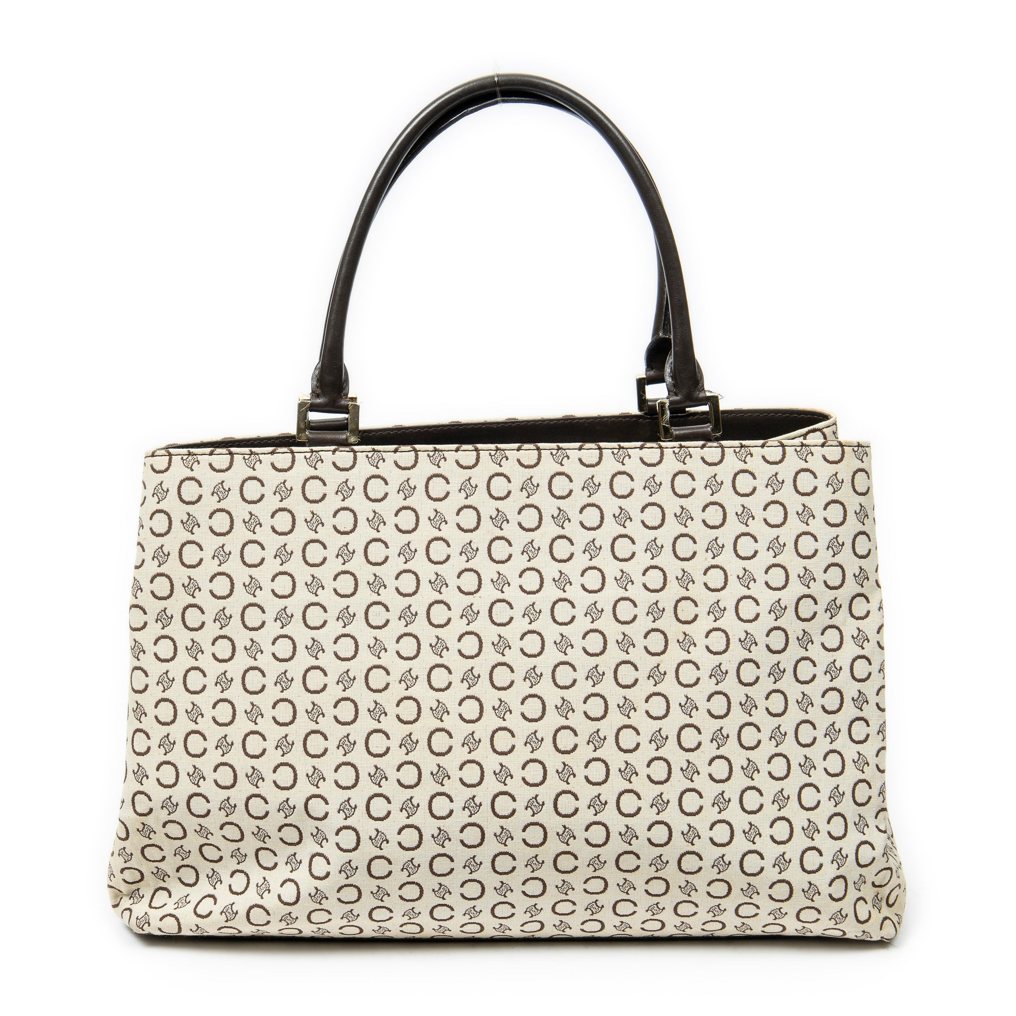 Bolso de Hombro Vintage Horizontal Beige Lona Macadam