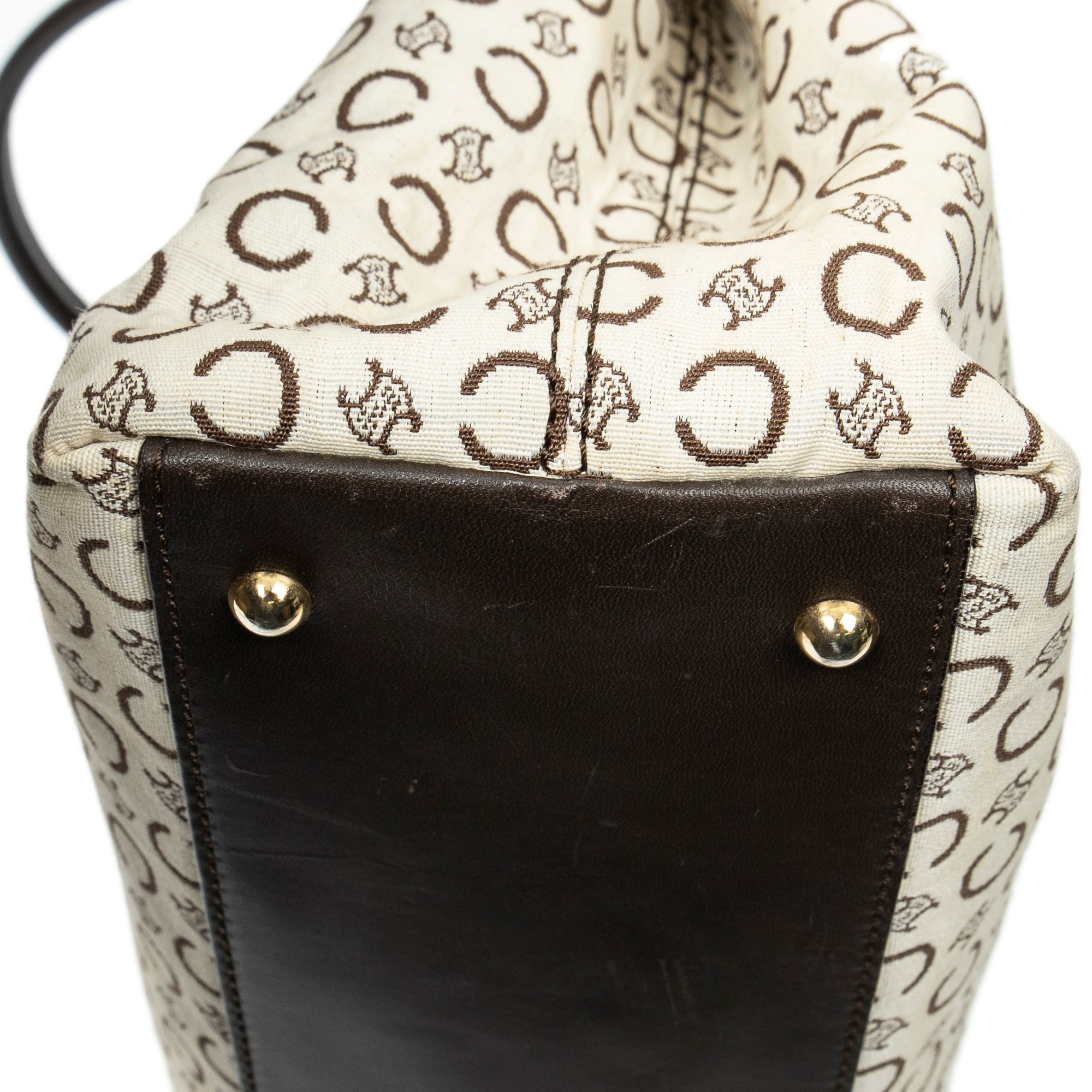 Bolso de Hombro Vintage Horizontal Beige Lona Macadam