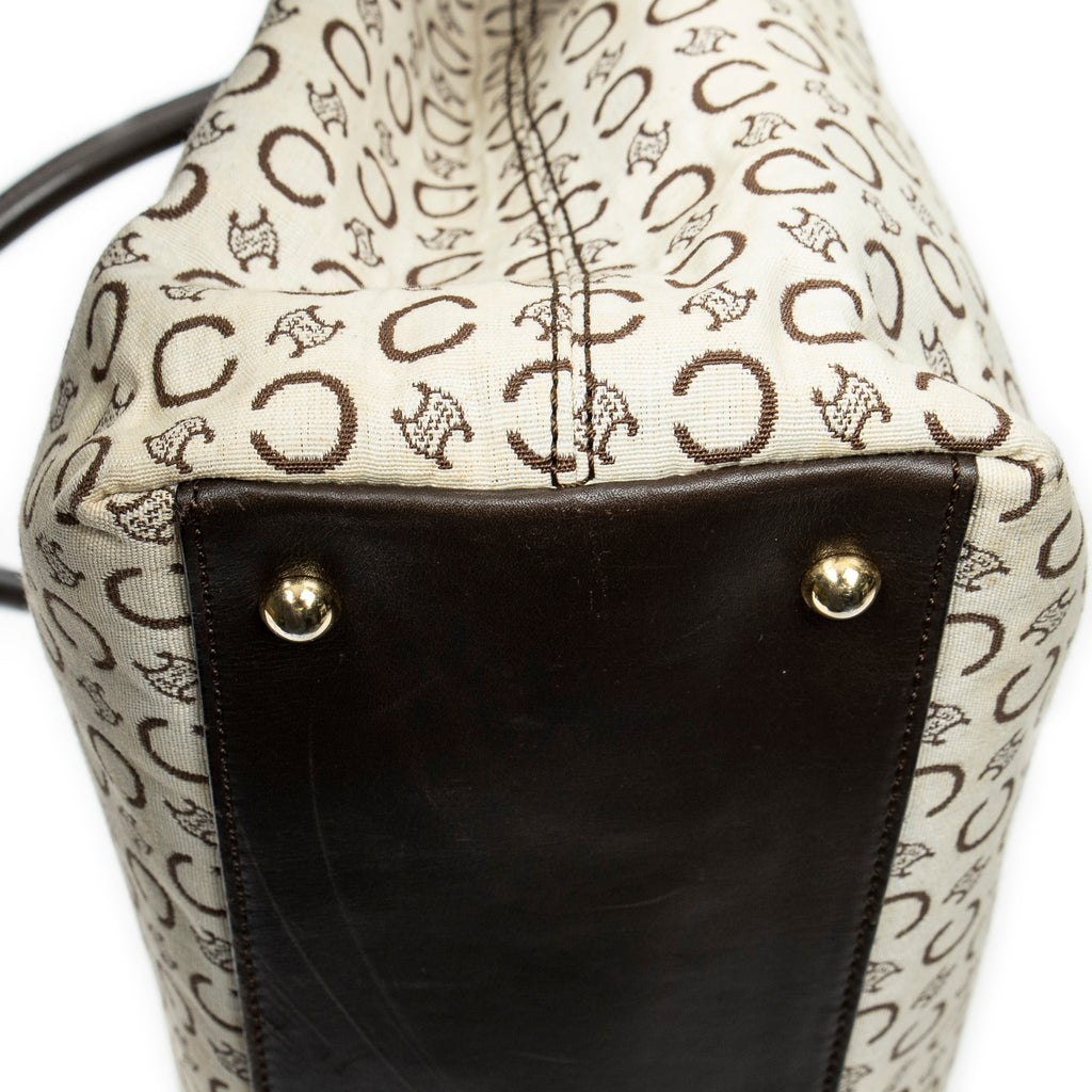 Bolso de Hombro Vintage Horizontal Beige Lona Macadam