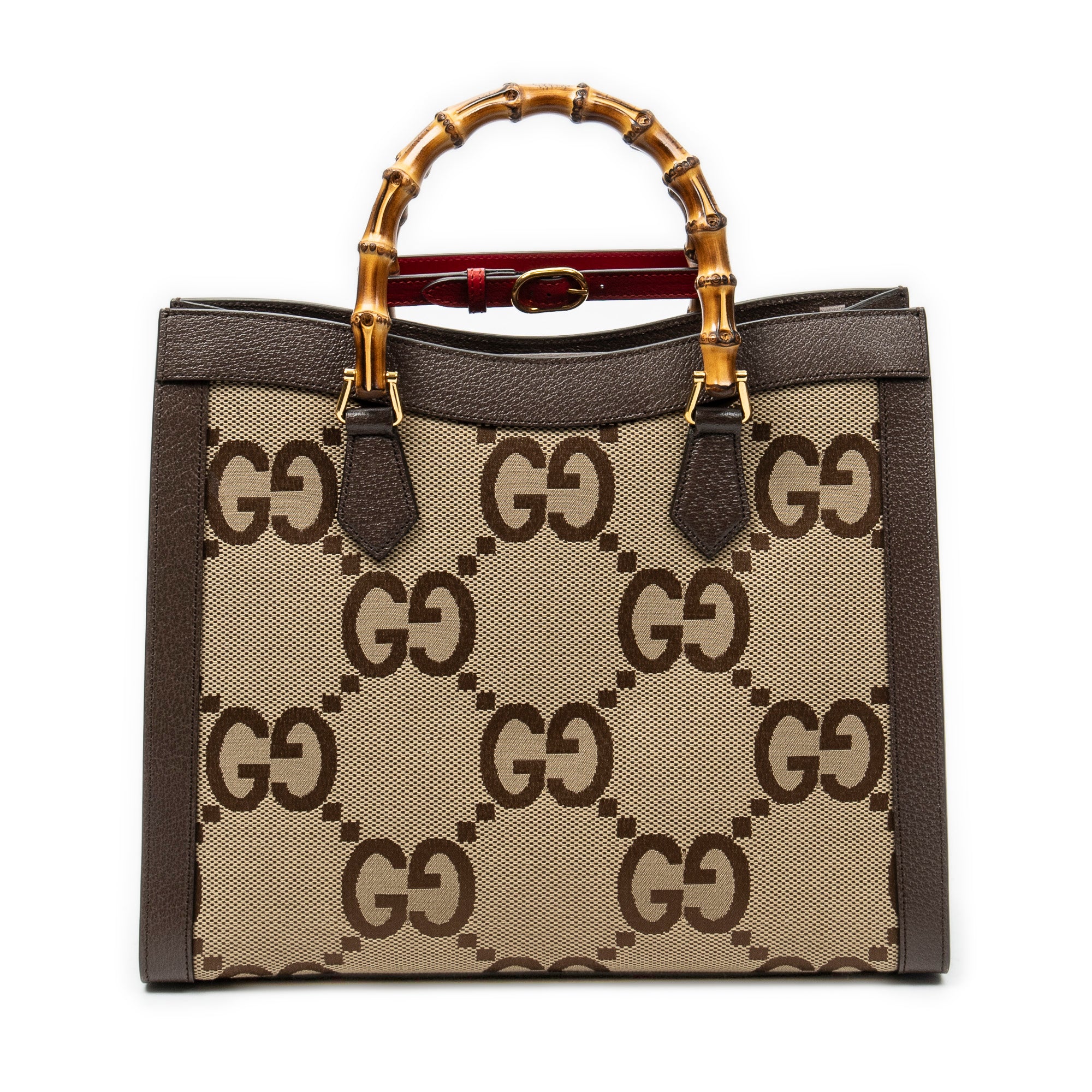Shoulder Bag Large Diana Bamboo Tote Beige Jumbo GG Canvas