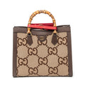 Shoulder Bag Large Diana Bamboo Tote Beige Jumbo GG Canvas